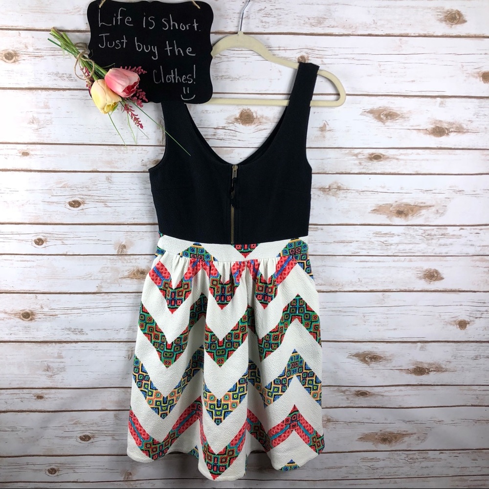 Anthropologie Maeve Amapola chevron textured dress - Picture 2 of 8